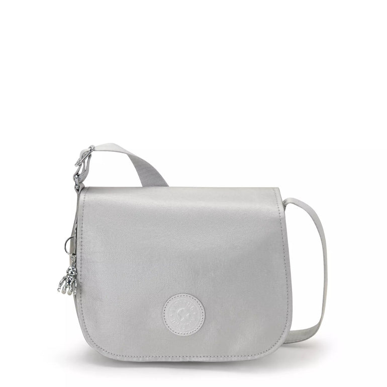 Kipling Loreen Sac bandoulière métallique de taille moyenne - Bright Metallic