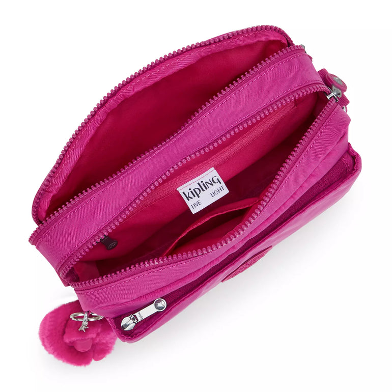 Kipling Abanu Sac à bandoulière moyen - Glowing Fuchsia