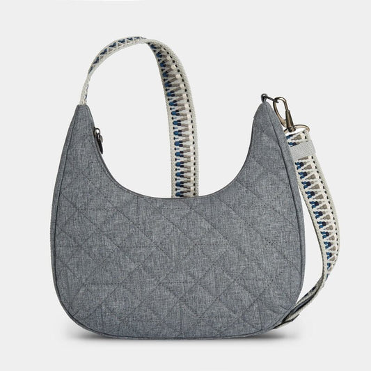 Travelon Boho Sac à bandoulière décontracté anti-vol  - Geo Gray Heather