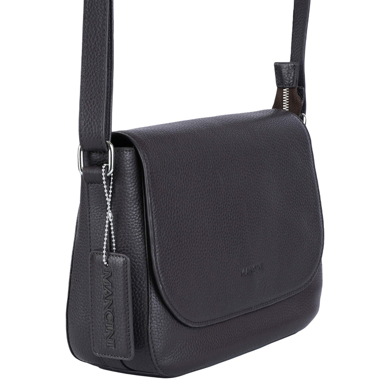 Mancini Pebbled Amy Sac bandoulière en cuir