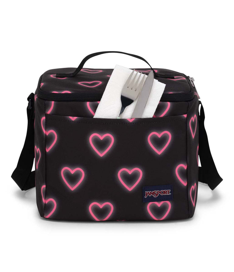 JanSport Super Snack Sac à lunch - Happy Hearts Black