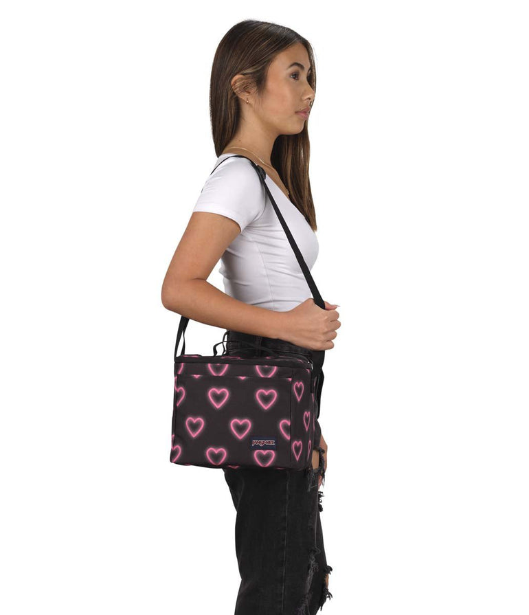 JanSport Super Snack Sac à lunch - Happy Hearts Black