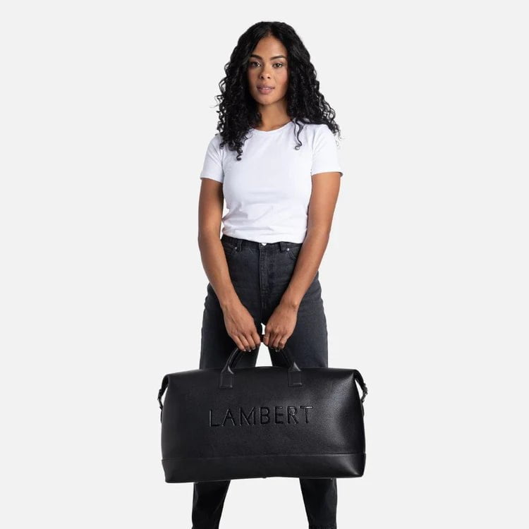 Lambert Le June - Sac de voyage fourre-tout en cuir vegan noir