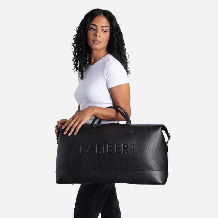 Lambert Le June - Sac de voyage fourre-tout en cuir vegan noir