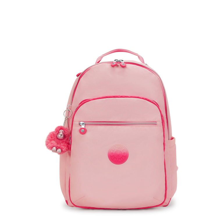 Kipling  Seoul Large Metallic 15" Laptop Backpack - Blush Met Bl