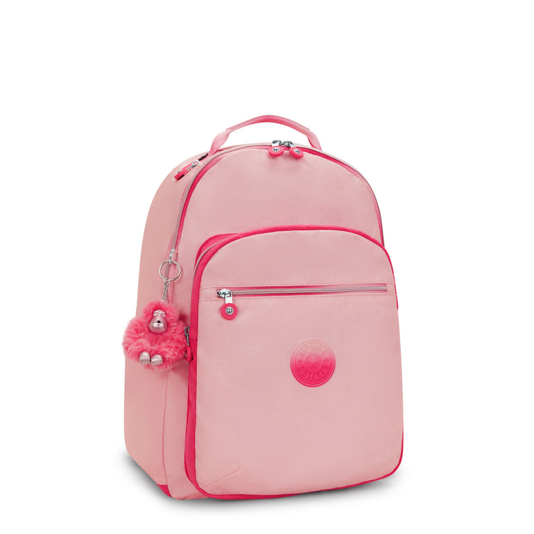 Kipling  Seoul Large Metallic 15" Laptop Backpack - Blush Met Bl