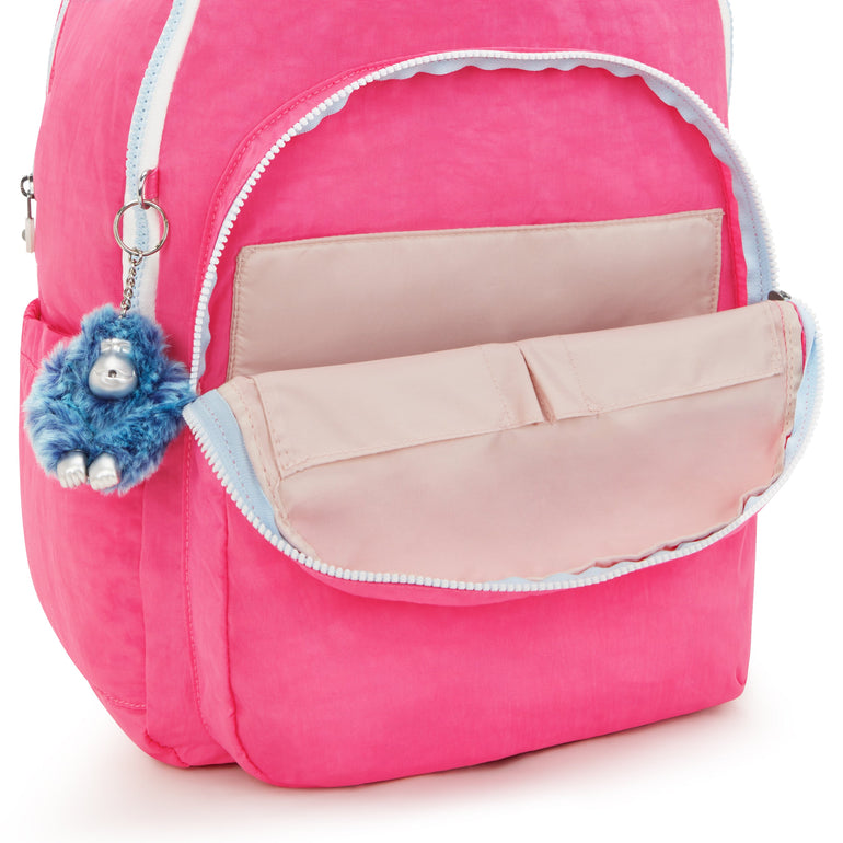 Kipling Seoul Très Grand Sac à Dos pour Ordinateur de 17" - Happy Pink Mix