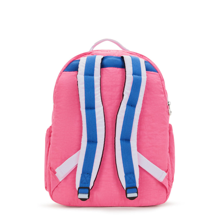 Kipling Seoul Très Grand Sac à Dos pour Ordinateur de 17" - Happy Pink Mix