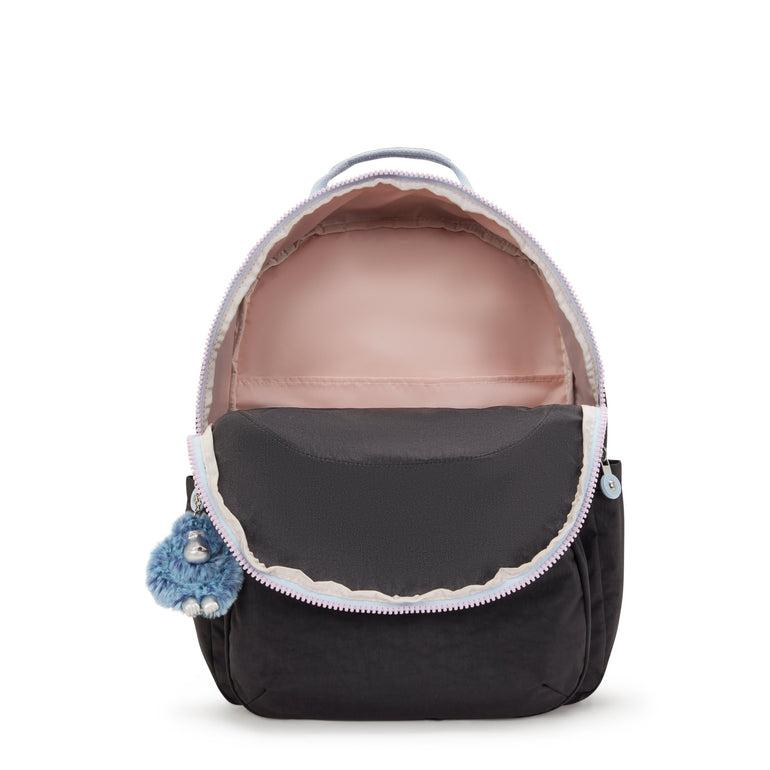 Kipling Seoul Très Grand Sac à Dos pour Ordinateur de 17" - True Black Mix