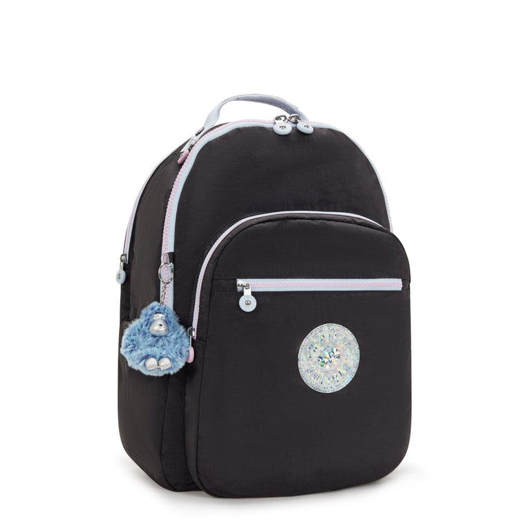 Kipling Seoul Très Grand Sac à Dos pour Ordinateur de 17" - True Black Mix