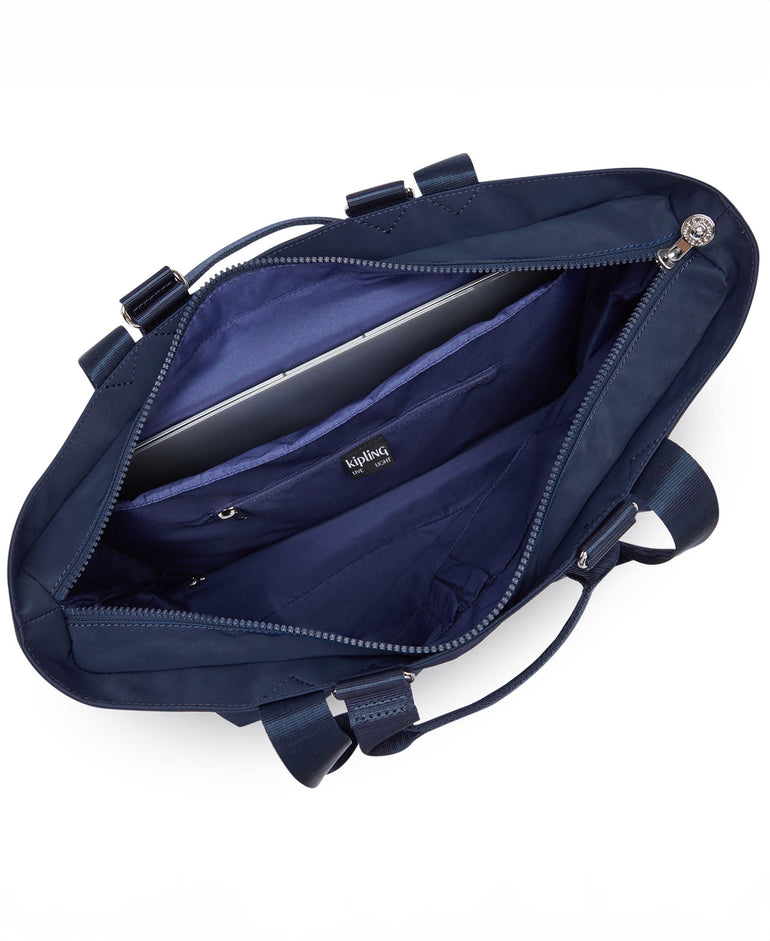 Kipling Charleen Satin Sac fourre-tout pour ordinateur portable 15 po - Endless Blue F24