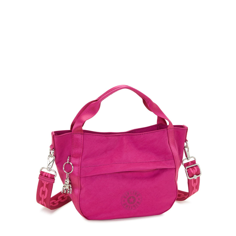 Kipling Bahar Sac d’épaule en satin - Fuchsia Night