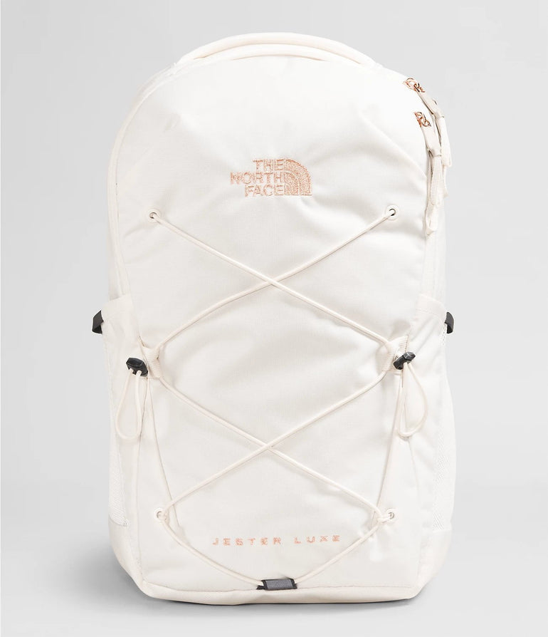 The North Face Women's Jester Luxe Sac à Dos pour Femmes - Blanc Gardenia/Corail Métallique