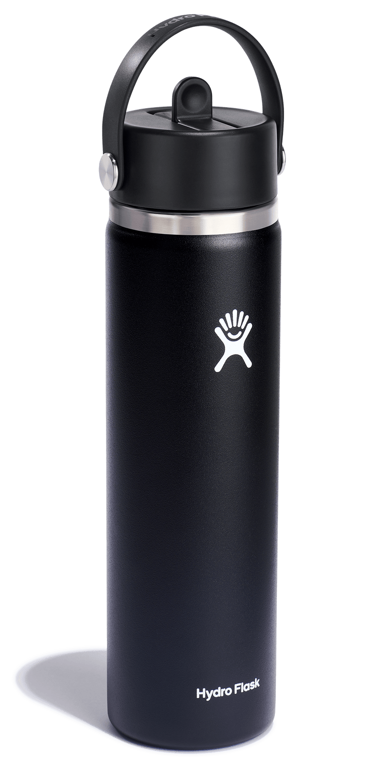 Hydro Flask 24oz Bouteille d'eau avec capuchon à paille flexible à large ouverture