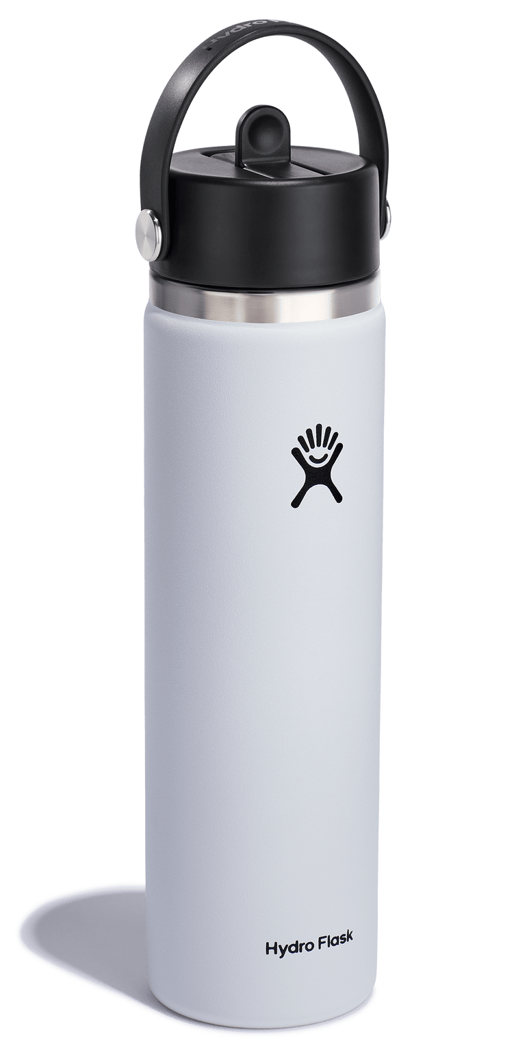 Hydro Flask 24oz Bouteille d'eau avec capuchon à paille flexible à large ouverture