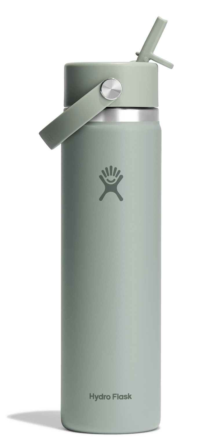 Hydro Flask 24oz Bouteille d'eau avec capuchon à paille flexible à large ouverture