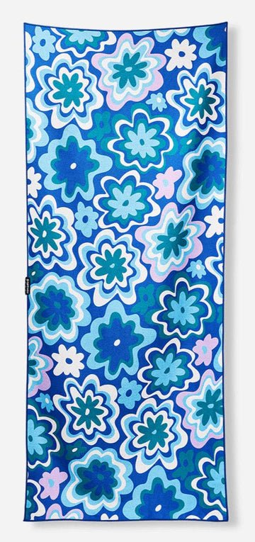 Nomadix Serviette Original - Groovy Flowers Blue Green