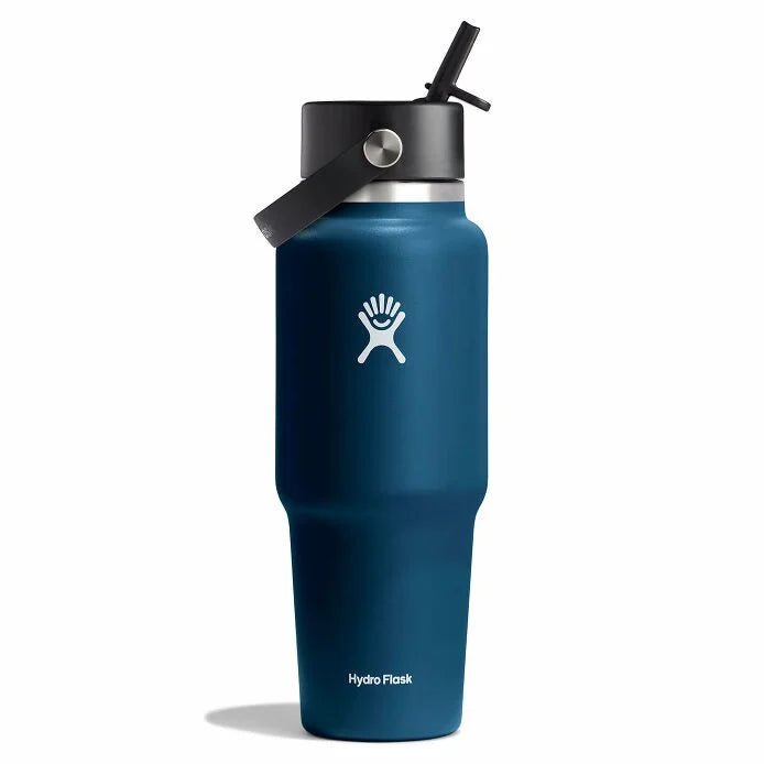 Hydro Flask 32oz Bouteille de voyage avec capuchon à paille flexible à large ouverture