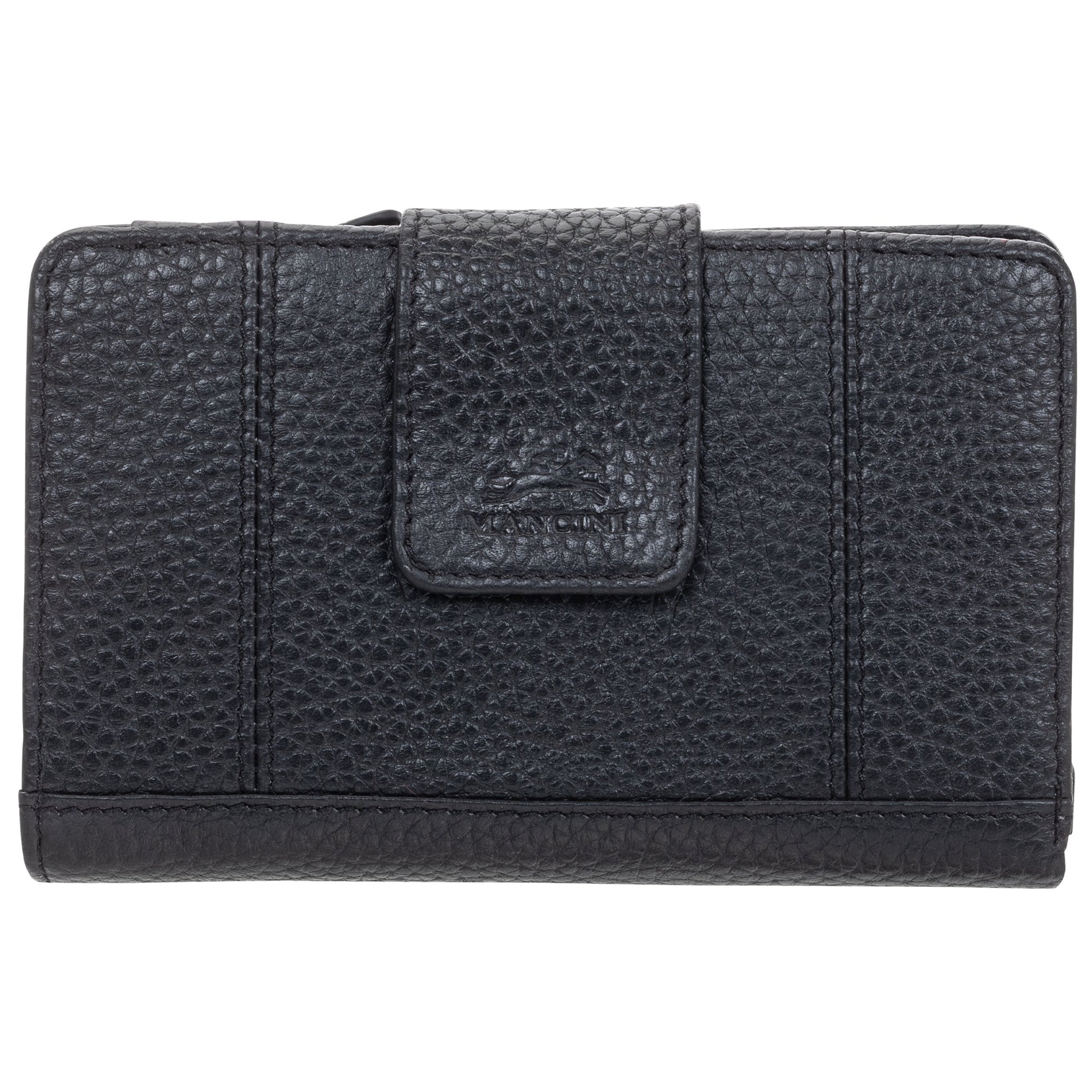 Mancini PEBBLE RFID Medium Clutch Wallet - Black