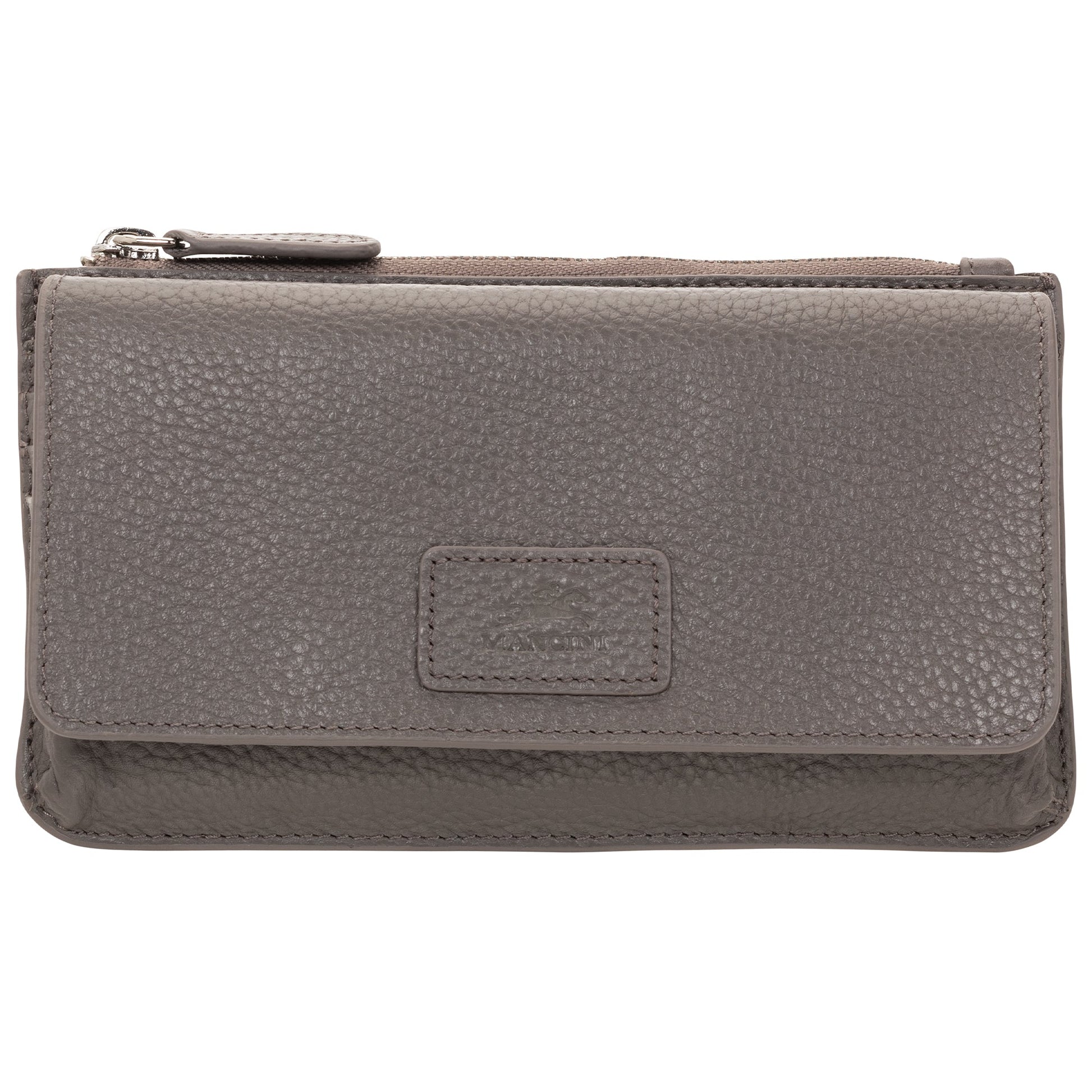 Mancini PEBBLE RFID Crossbody Wallet - Grey