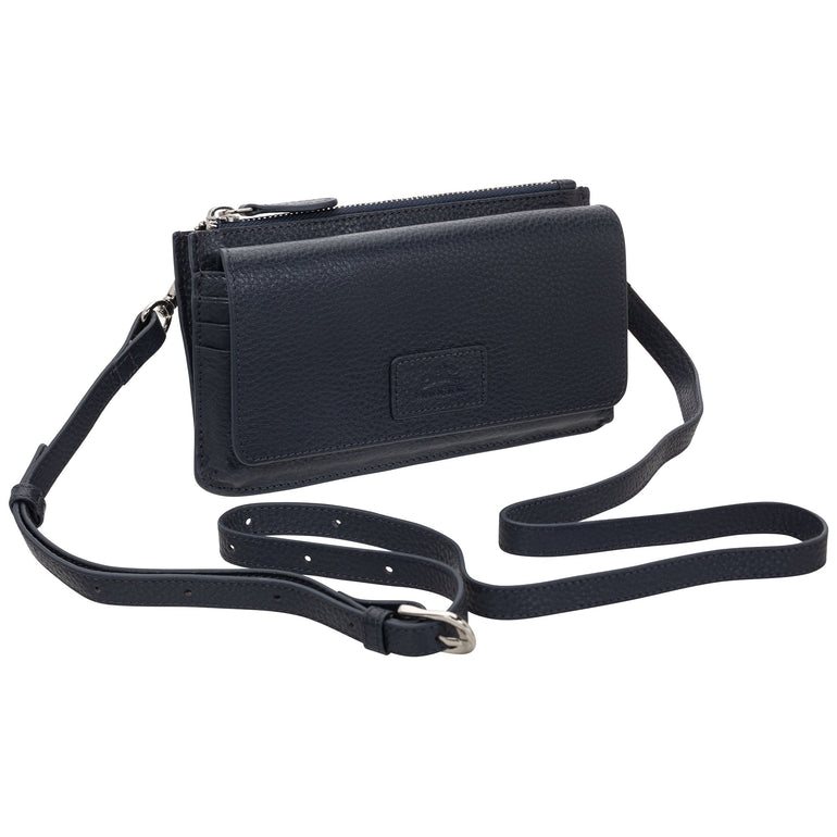 Mancini PEBBLE RFID Crossbody Wallet