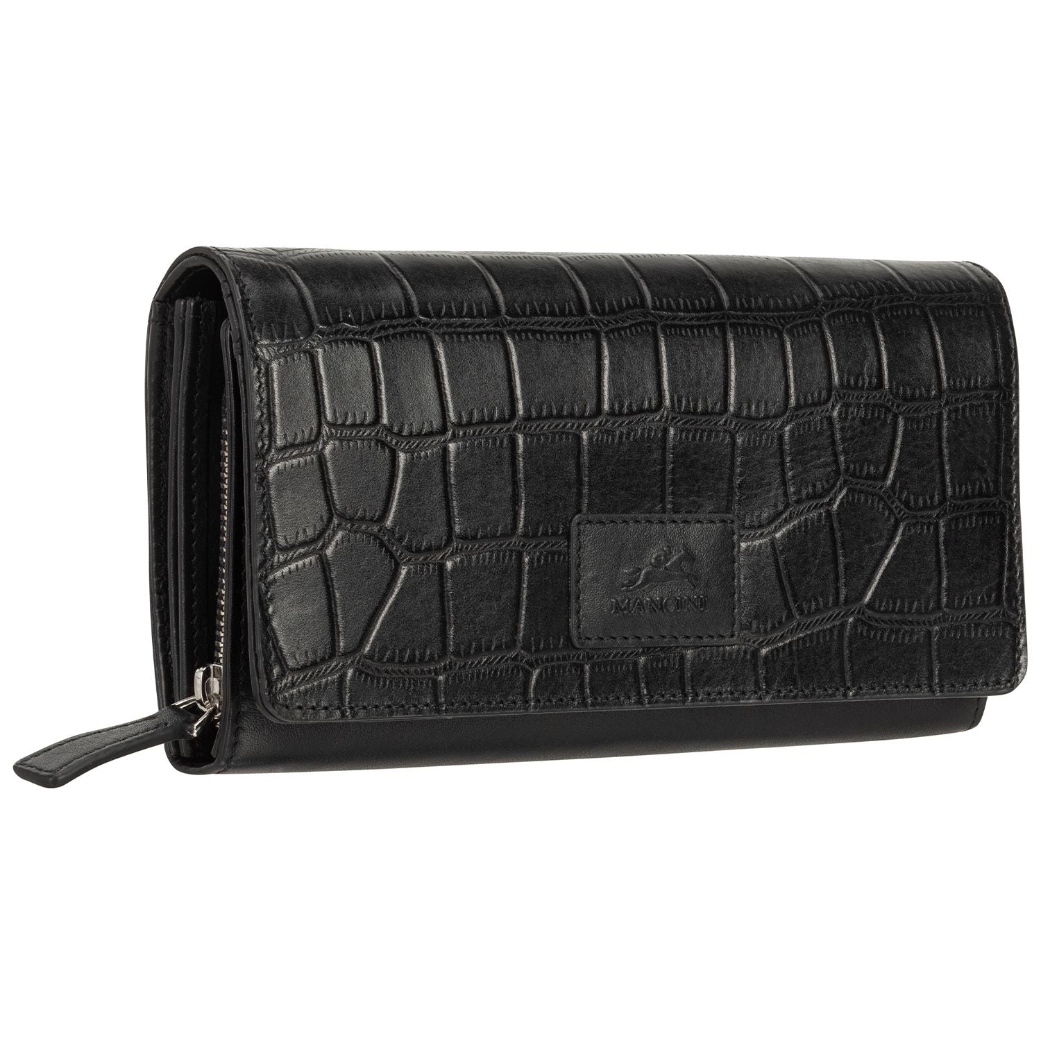 Mancini CROCO RFID Secure Clutch Wallet