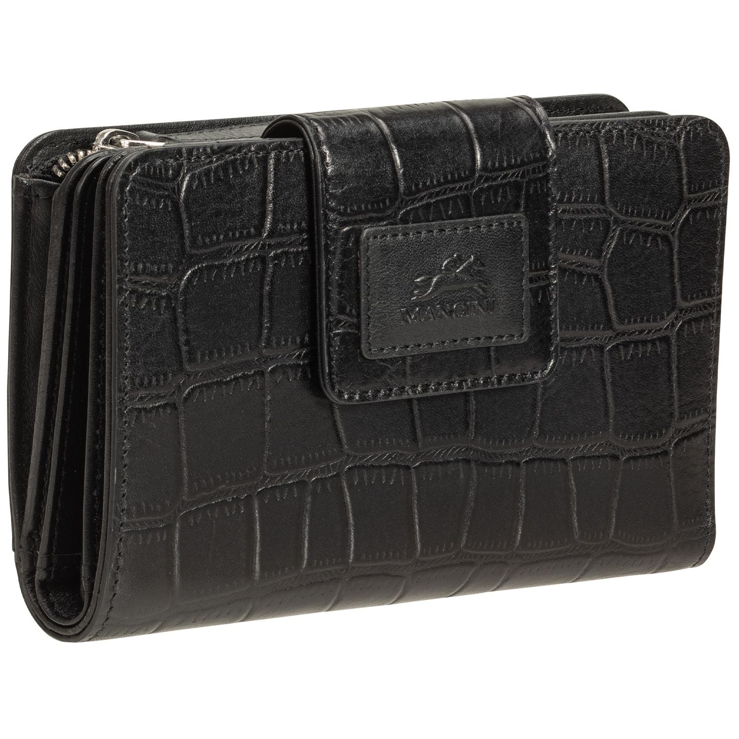 Mancini CROCO RFID Secure Medium Clutch Wallet