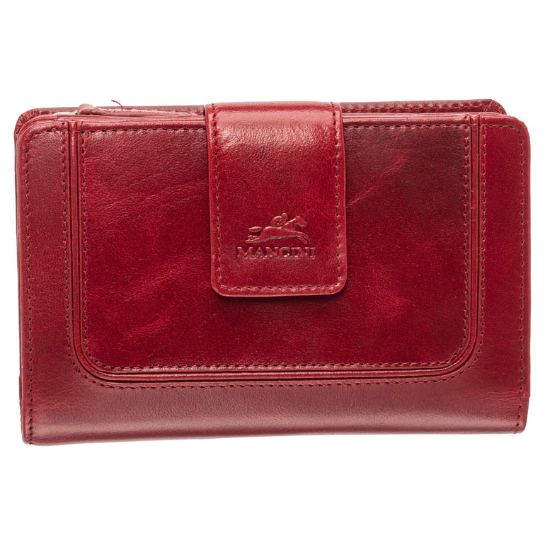 Mancini South Beach RFID Secure Medium Clutch Wallet - Red