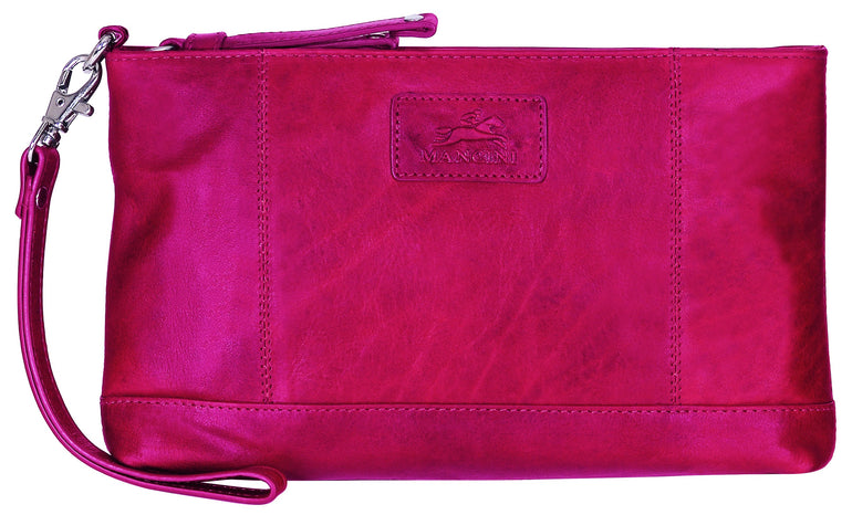 Mancini CASABLANCA Collection Ladies’ “ Wristlet” (RFID Secure) - Red