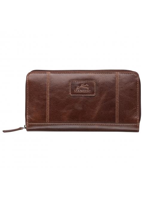 Mancini CASABLANCA Ladies' ''Clutch'' Wallet - Brown