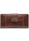 Mancini CASABLANCA Ladies' RFID Secure Clutch Wallet - Brown