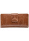 Mancini CASABLANCA Ladies' RFID Secure Clutch Wallet - Cognac