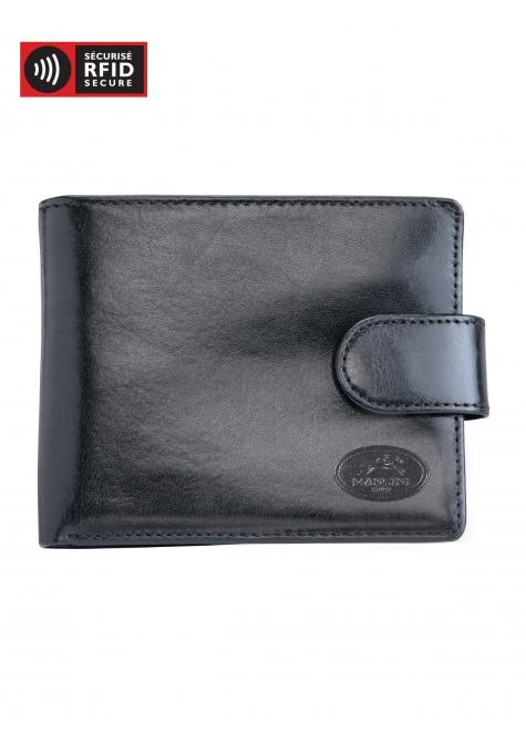 Mancini EQUESTRIAN-2 Deluxe Men’s Wallet with Coin Pocket - Black