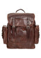 Mancini Buffalo Collection Leather Backpack for 15.6” Laptop and Tablet - Brown