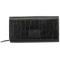 Mancini CROCO RFID Secure Clutch Wallet - Black